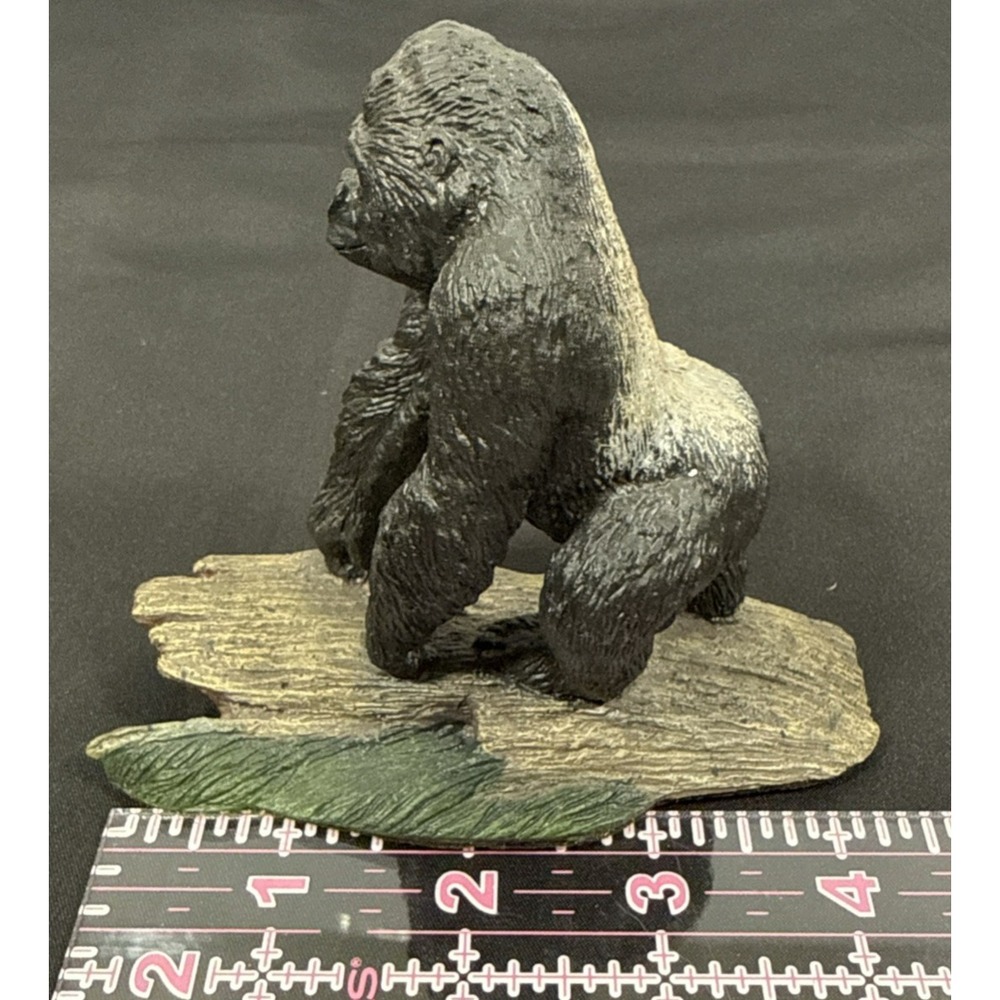 Franklin Mint Gorilla Sculpture Wildlife Collection 4in Black 1987 Silverback - Picture 9 of 11
